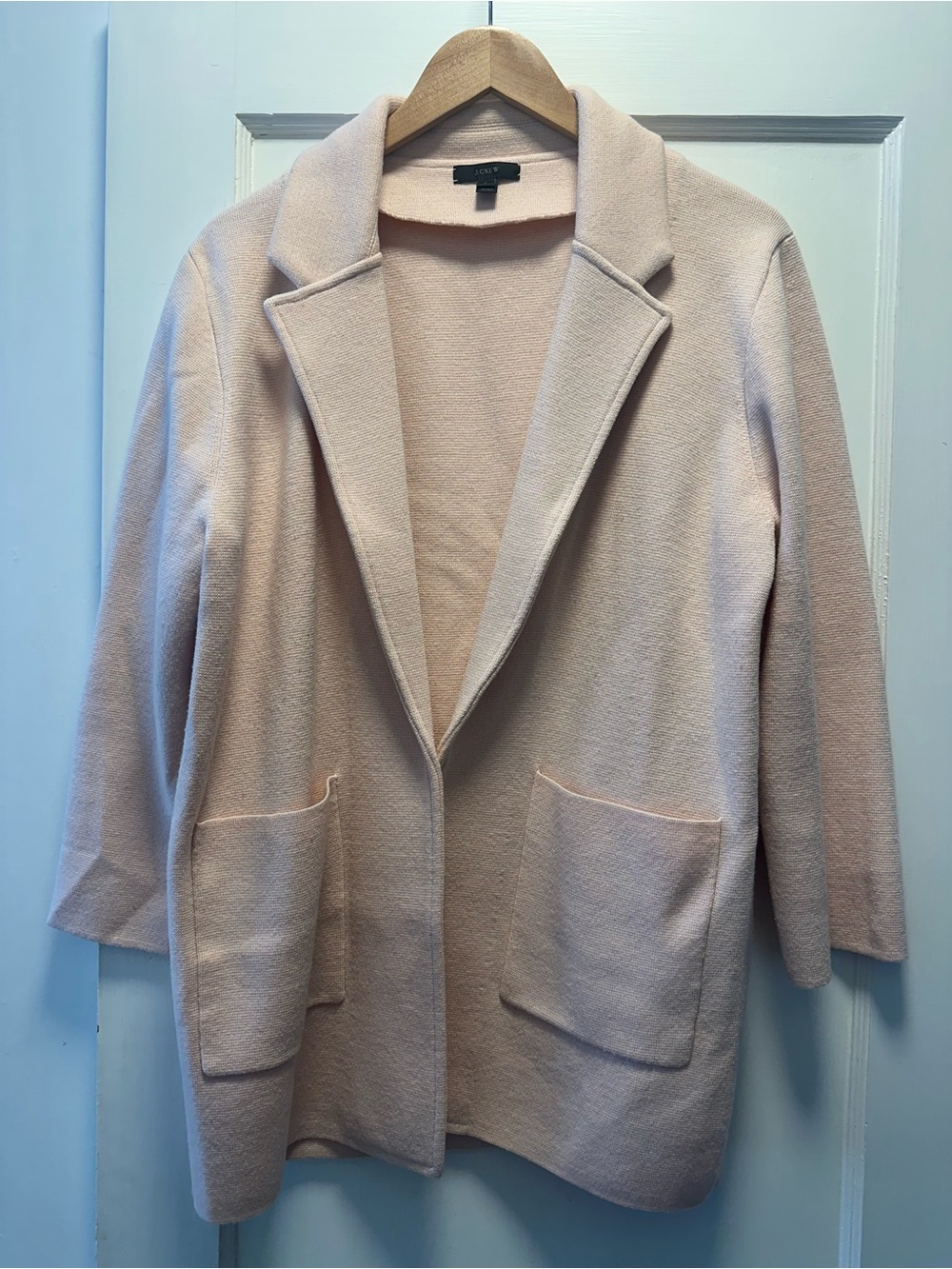J. Crew Pale Blush Knit Blazer